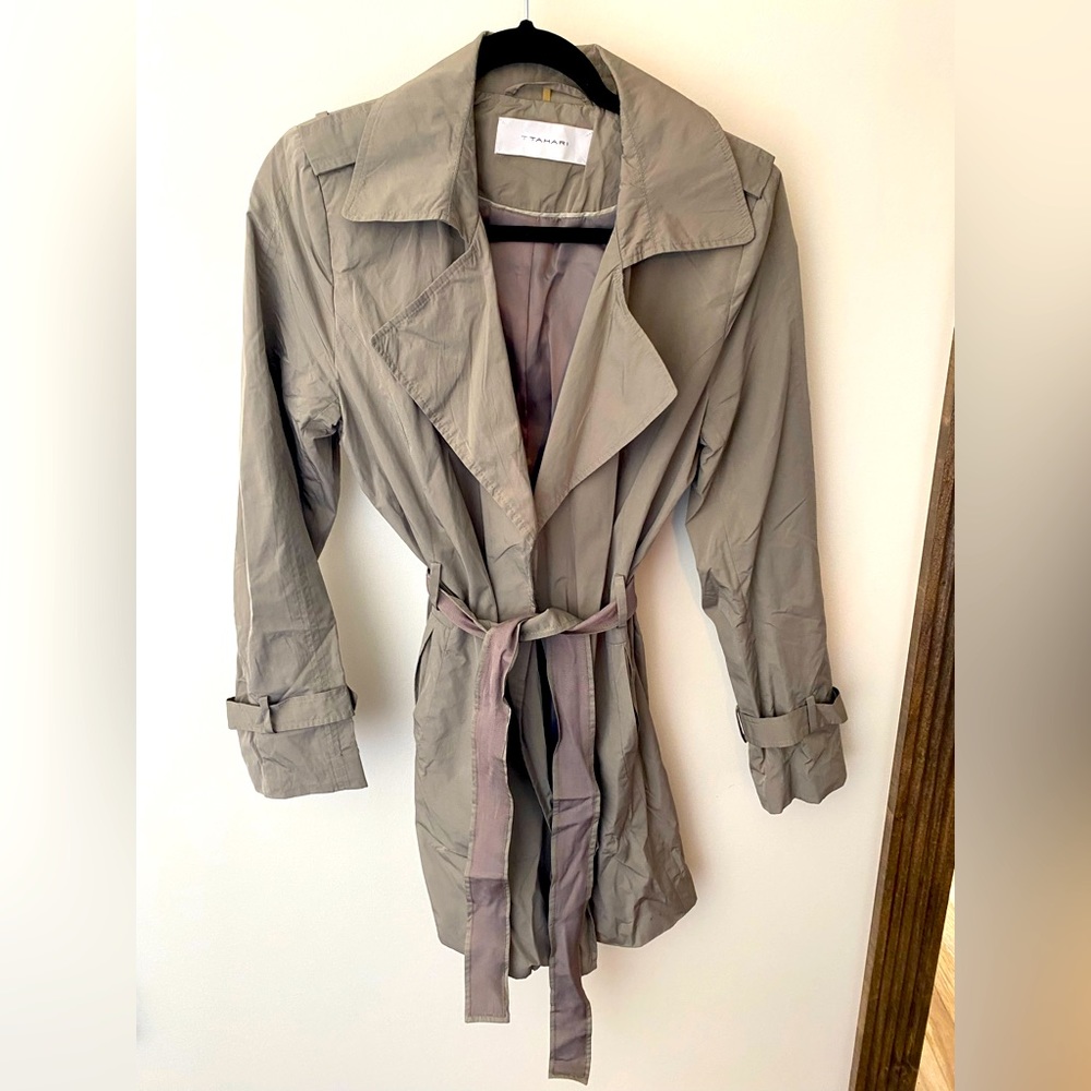 Tahari Belted Trench Coat